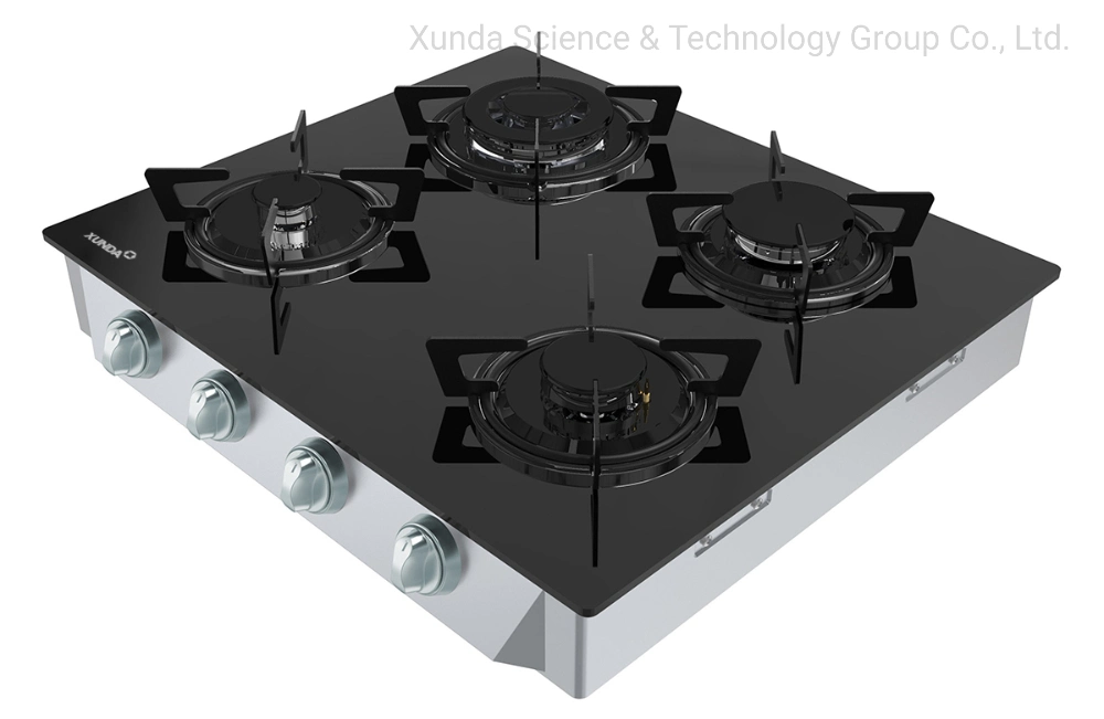 Tempered Glass Table Top Gas Stove Lotus Flame Automatic Ignition Home Gas Cooker Kitchen Gas Burners