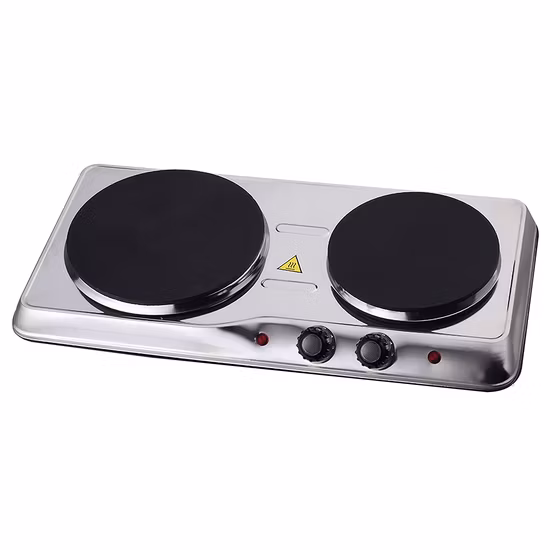 2500W Electric Hot Plate Double Burner Stainless Steel Hotplate