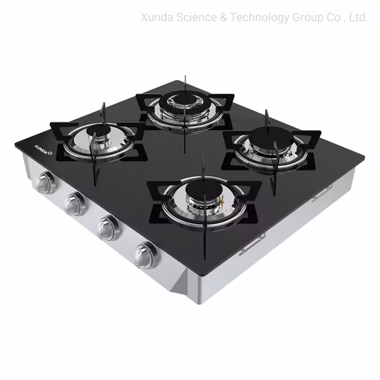 Tempered Glass Table Top Gas Stove Lotus Flame Automatic Ignition Home Gas Cooker Kitchen Gas Burners