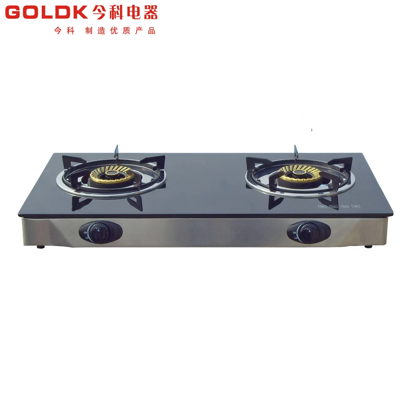 Tabletop Glass Top Double Burner Gk-G008