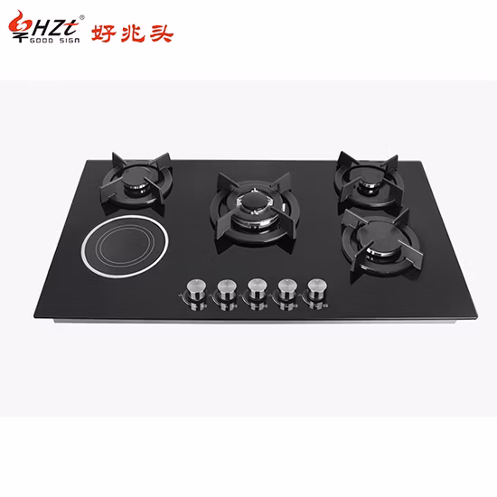 Hot Sale China Stainless-Steel-Panel Kitchen Built in 5 Burner