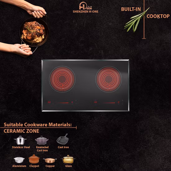 Electric New Wholesale Double Burners No Radiation Good for Human Body 4400W Infrared Cooking Plate