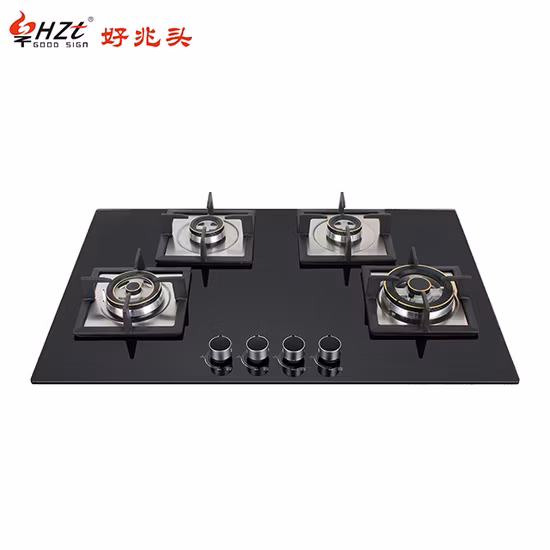 Tempered Panel Cooker 4 Burner Stove Glass Cover Cooktop Built in Gas Hob